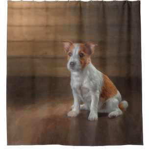 Rideaux De Douche Jack Russell Terrier. Dessin