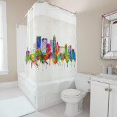Rideaux De Douche Jacksonville Florida Skyline (En situation)