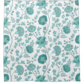 Rideaux De Douche Jacobean Floral Big Motif Tee sur blanc (Devant)