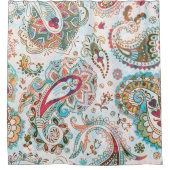 Rideaux De Douche Jacobean seamless pattern. Flowers background, eth (Devant)