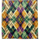 Rideaux De Douche Jacquard Mardi Gras jaune violet vert (Devant)