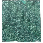 Rideaux De Douche Jade texturé et teintes vert cyanique (Devant)