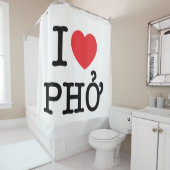 Rideaux De Douche J'adore (J'aime) Pho (En situation)