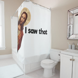 Rideaux De Douche J'ai vu ce mème drôle qui pleure Jésus