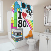 Rideaux De Douche J'aime basket supérieur d'enregistreur à cassettes (En situation)