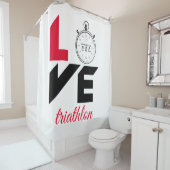 Rideaux De Douche J'aime le triathlon (En situation)