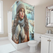 Rideaux De Douche J'aime l'hiver (En situation)