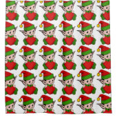 RIDEAUX DE DOUCHE "J'AIME NOËL" ELF (Devant)