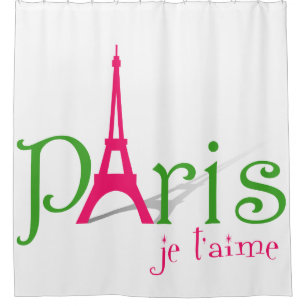 Rideaux De Douche J'aime Paris