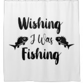 Rideaux De Douche J'aimerais pêcher une citation drôle (Devant)