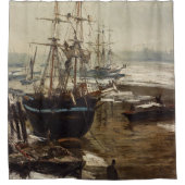 Rideaux De Douche James Whistler - La Tamise dans la glace (Devant)