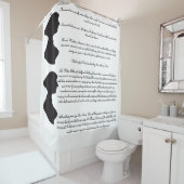 Rideaux De Douche Jane Austen's silhouette & first novel lines (En situation)