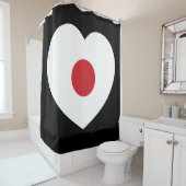Rideaux De Douche Japon | Coeur du drapeau japonais (En situation)