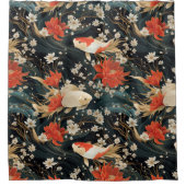 Rideaux De Douche Japonais Koi Poisson Motif (Devant)