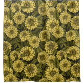 Rideaux De Douche Jardin de Dahlia jaune (Devant)