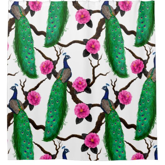Rideaux De Douche Jardin de Peacock (Devant)