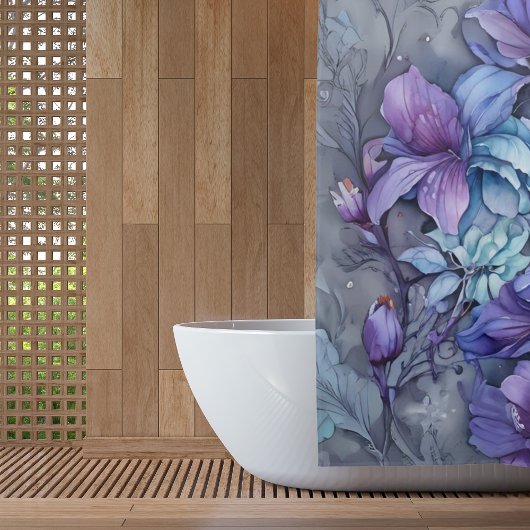 Rideaux De Douche Jardin de Periwinkle