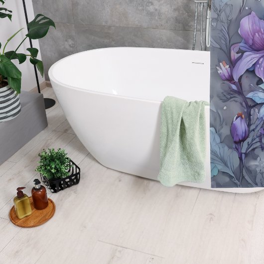 Rideaux De Douche Jardin de Periwinkle