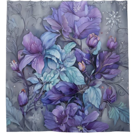 Rideaux De Douche Jardin de Periwinkle (Devant)