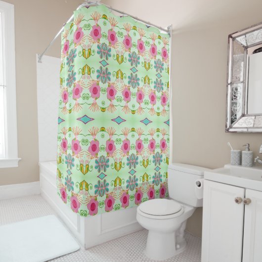 Rideaux De Douche Jardin Écléctique Enchanté : Beauté Florale Divers (En situation)