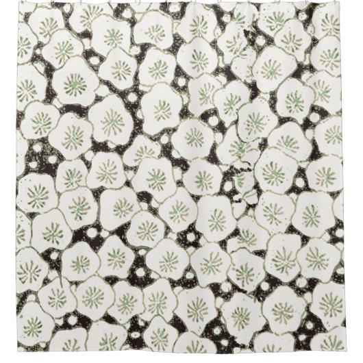 Rideaux De Douche Jardin floral à fleurs blanches du Japon (Devant)