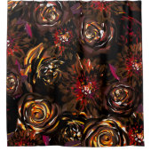 Rideaux De Douche Jardin foncé Automne Fleurs vives automne (Devant)