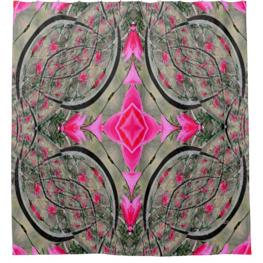 Rideaux De Douche Jardin rose...... (Devant)