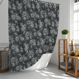 Rideaux De Douche Jardin secret moderne motif floral