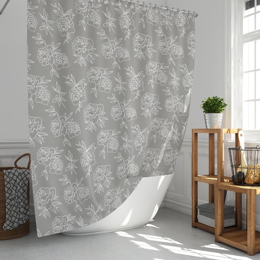 Rideaux De Douche Jardin secret moderne motif floral