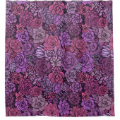 Rideaux De Douche Jardin succulent en rose et violet (Devant)