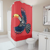 Rideaux De Douche Jardin tropical de couleur vive Jungle Toucan Bird (En situation)