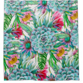 Rideaux De Douche Jardin tropical de Succulents (Devant)