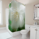 Rideaux De Douche Jasmine brillante blanche (En situation)