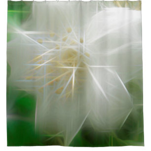 Rideaux De Douche Jasmine brillante blanche