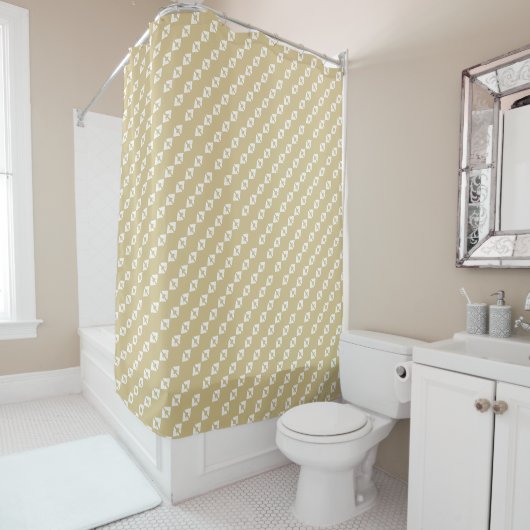 Rideaux De Douche Jaune âgé (En situation)