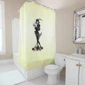Rideaux De Douche Jaune hameau (En situation)