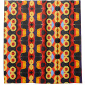 Rideaux De Douche Jaune orange abstraite en gras (Devant)