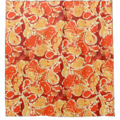 Rideaux De Douche Jaune orange Bali Batik Style Motif Paisley (Devant)