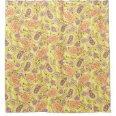 Rideaux De Douche jaune paisley (Devant)
