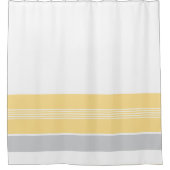 Rideaux De Douche Jaune rayé gris joyeux (Devant)