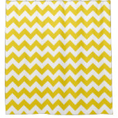 Rideaux De Douche Jaune Zigzag, Jaune Chevron, Motif géométrique (Devant)