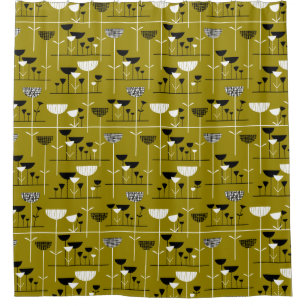Rideaux De Douche Jazz moderne - Gold Brown 988501