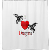 Rideaux De Douche Je Coeur Dragons (Devant)