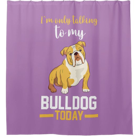 Rideaux De Douche Je Ne Parle Qu'À Mon Bulldog Anglais (Devant)