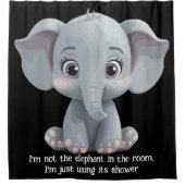 Rideaux De Douche Je ne suis pas l'éléphant dans la pièce (Devant)