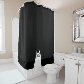 Rideaux De Douche Je Peux Le Voir Chat Doodles (En situation)