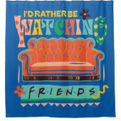 Rideaux De Douche Je préfèrerais regarder les amis™ Vibrant Grapic (Devant)