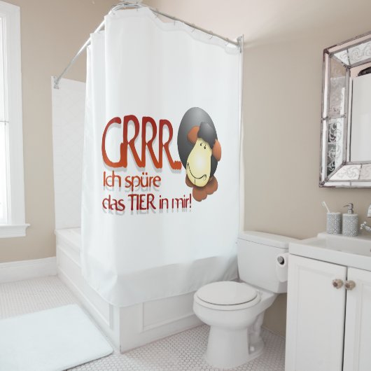 Rideaux De Douche "Je sens l'animal en moi !" (En situation)