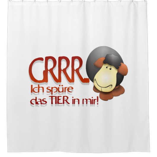 Rideaux De Douche "Je sens l'animal en moi !" (Devant)