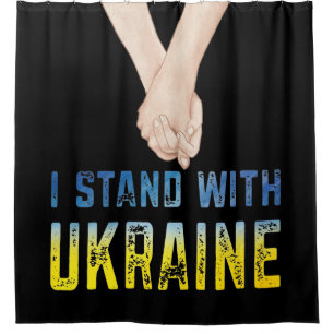 Rideaux De Douche Je suis avec l'Ukraine T-shirt Drapeau de l'Ukrain